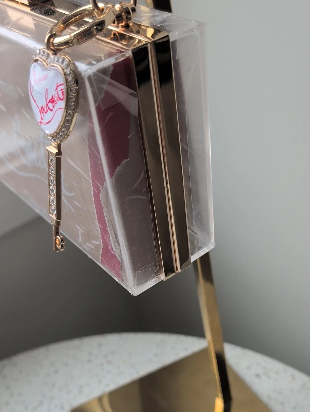 Upcycled Spiked Out Christian Louboutin Paper Shopping Bag Novelty Clutch